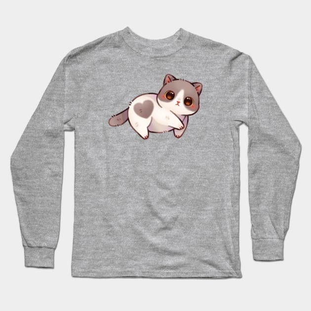 Heart Kitty Long Sleeve T-Shirt by Riacchie Illustrations